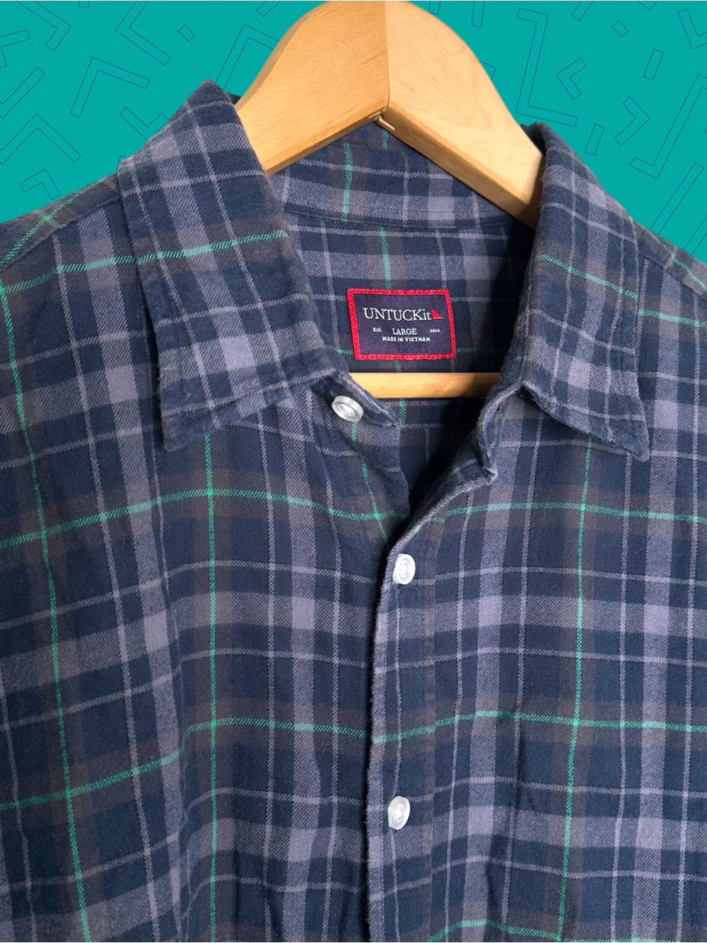 UNTUCKit Plaid Button Up Flannel Shirt